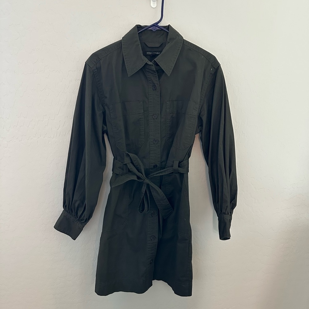 Banana Republic Army Green Dress